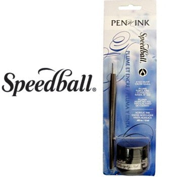 Kit para Caligrafia Speedball Pena e Tinta Preta 94155